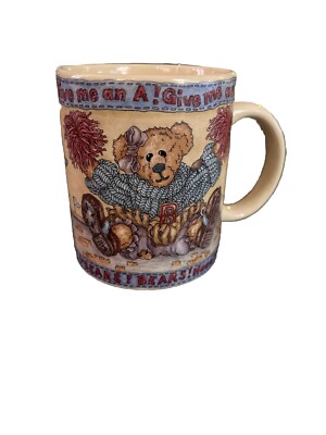 Vintage 1999 The Boyd's Collection LTD Bearware Pottery Works Coffee Mug Cheer
