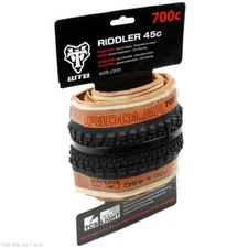 WTB Riddler 700 x 45c TCS Gravel Bike Tire Lightweight Fast Rolling Black & Tan