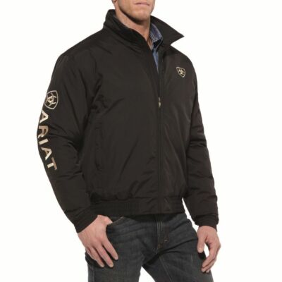 ariat jacket team jackets concealed carry insulated nylon mens clothing pocket baskins yellow zip arms featuring