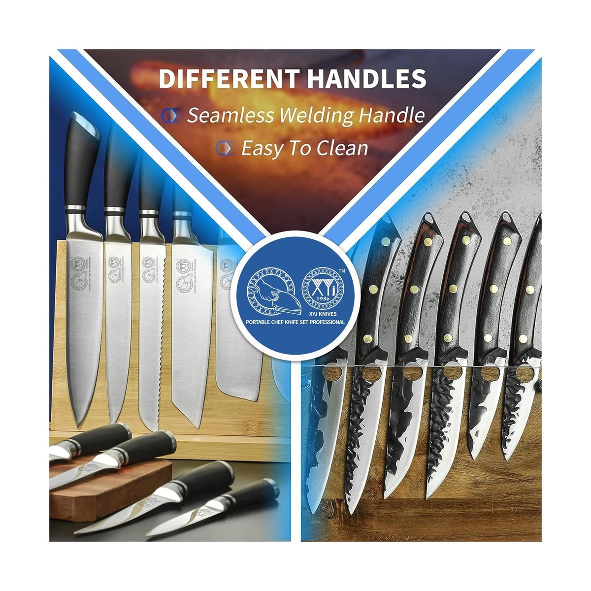 XYJ Knives Authentic Since 1986,Chef Knife Professional Set with