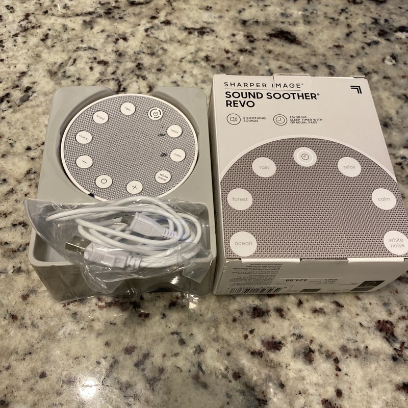 Sharper Image Sound Soother  6 Sounds Sleep Timer with Gradual Fade White Noise