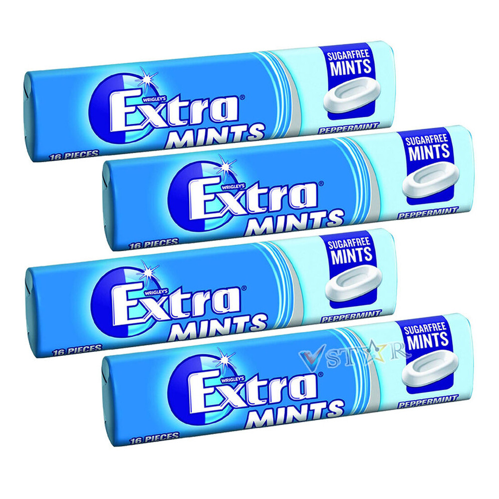 EXTRA MINTS PEPPERMINT SUGAR FREE 16 PIECES MINTS (18|12 24 PACKS ...