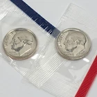 1985 Roosevelt Dime 2 Coin Set - Brilliant Uncirculated (BU) KM#195a - D85PDM