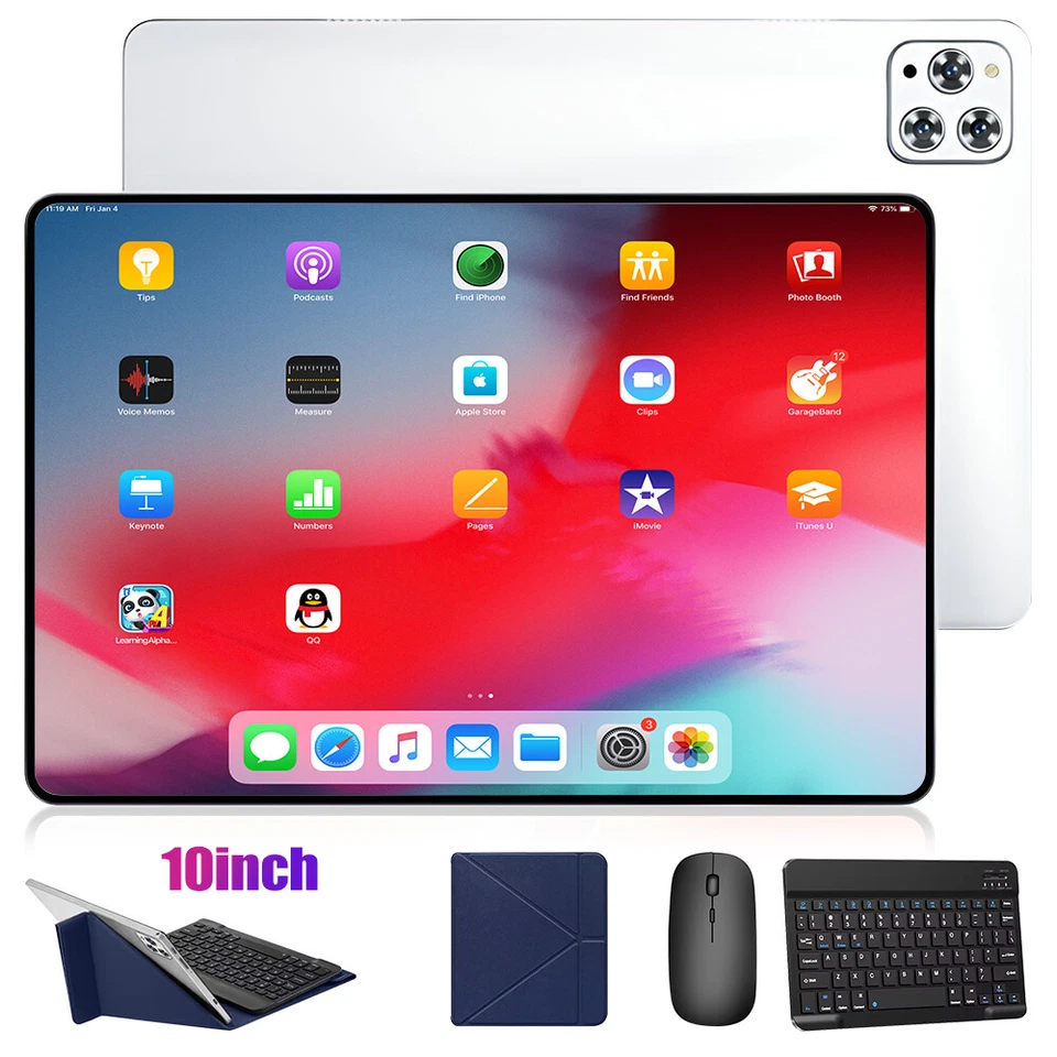 10.1 in Kids Tablet PC Android Education 64GB Pad Dual Camera Quad Core Keyboard - Image 3 of 4