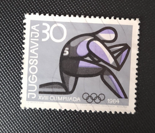Jugoslavia - lotto 2 valori Olimpiadi 1960 e 1964 usati linguellati - Foto 3 di 3