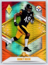 2021 Panini Phoenix Quincy Roche Rookie Fire Burst Parallel Steelers RC #176