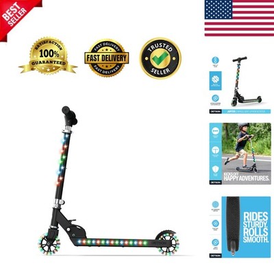 Jupiter Kids Scooter with LED Lights, Adjustable Handle, and Lightweight Frame
