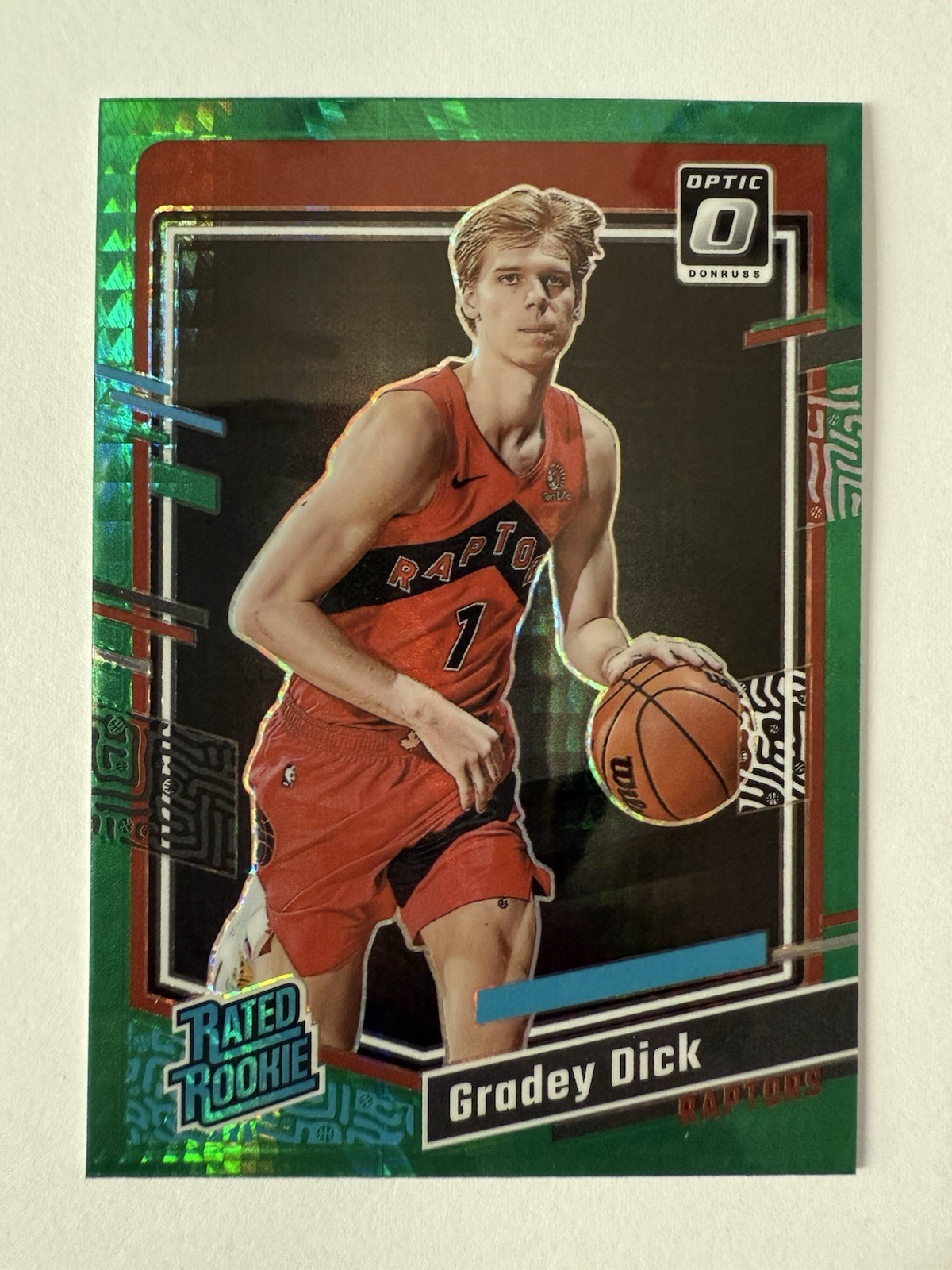 2023-24 Donruss Optic - Rated Rookie Gradey Dick #212 Green Hyper Prizm (RC)