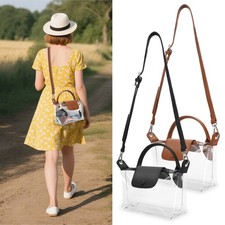 Clear PVC Transparent Crossbody Handbag Stadium Approved Bag for Concerts Travel