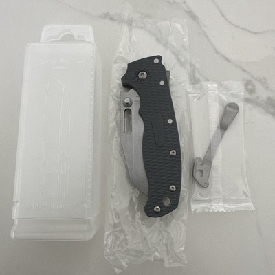 Demko AD 20.5 Shark-Lock Folding Knife 3'' AUS10A Steel Blade Grey Grivory Handle
