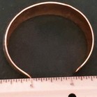 Vintage Signed Monet Gold Tone 1" Wide Hammered Cuff Bangle Bracelet — photo 3
