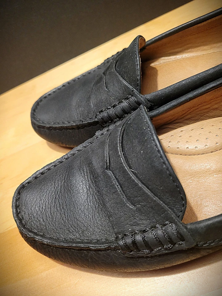 Ralph Lauren Womens Camila Driving Loafer 6.5B Black Leather Classic Casual - Image 3 of 4