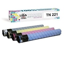 Compatible Toner for Konica Minolta TN221, Bizhub C227, C287, C367 CMYK, 4 pk 