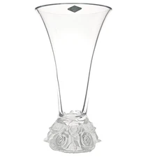 Rose Bouquet Godinger Shannon Centerpiece Irish Crystal Vase 14”