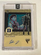 2026 National Panini Black Box Flux Jalen Johnson On Card Rookie Auto Card 1/1. rookie card picture