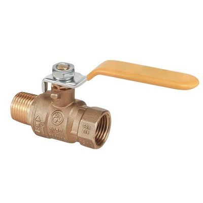 822MF234 Premium Brass Full Port Ball Valve 1/2 in. FIP x MIP Connections