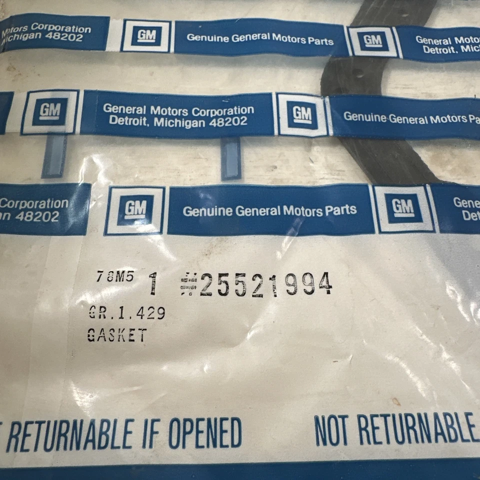 New OEM GM 25521994 Oil Pan Gasket Fits 20 Bolt Oil Pans Impala Firebird Regal - Image 2 of 4