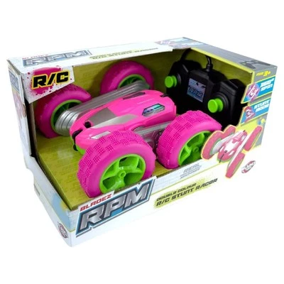 Bladez Toys RPM Remote Control Car Stunt Racer Pink 360 Spin & Wheel Flips Toy