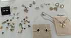 Vintage LOT Costume Jewelry Earrings Rhinestone Clipon Pierced Studs Music Notes