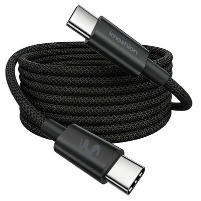 imoshion Braided USB-C-zu-USB-C-Kabel 100 W - 2 Meter - Schwarz