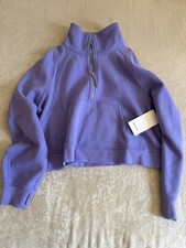 Lululemon Women s Scuba Oversized Fleece Funnel Neck XL/XXL Purple Waist Length