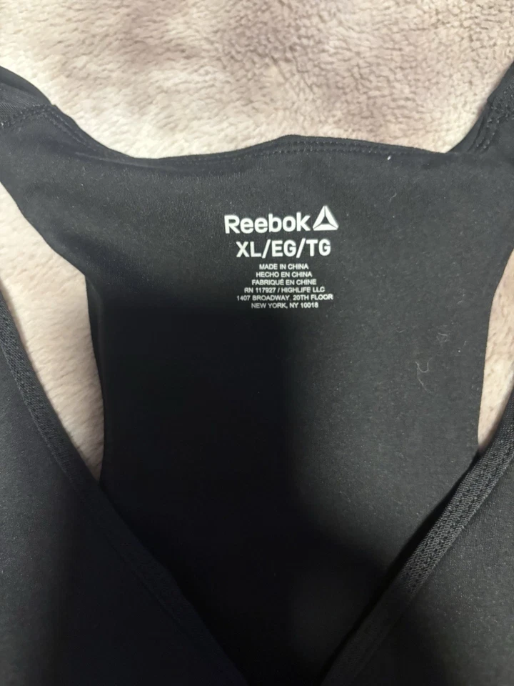 Sujetador deportivo Reebok negro Reebok talla: XL Foto 2 de 3