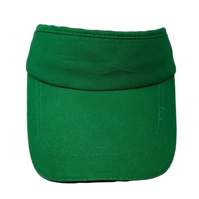 Unbranded Strapback Visor Hat Green One Size Adjustable Outdoor Blank
