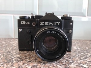 ZENIT 12XP 35mm Film Camera (USSR) with Helios-44M-4 2/58 Lens. Untested.