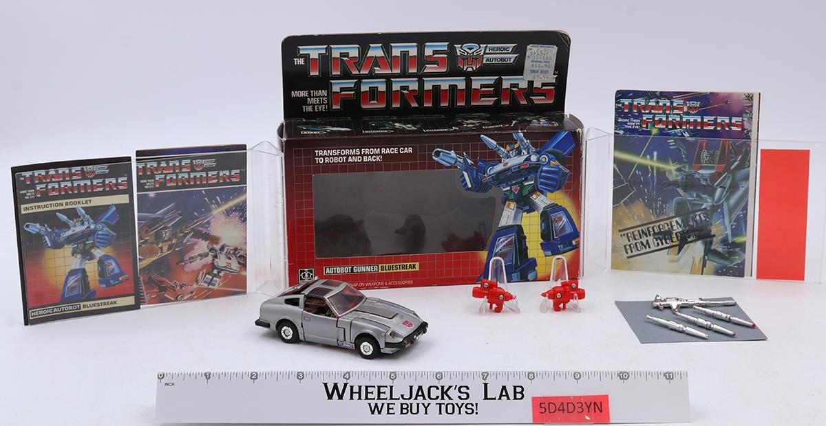 トランスフォーマー　ブラッカー Bluestreak 100% Complete W/Box 1985 Vintage Hasbro G1 Transformers