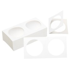 PATIKIL 2 x 2 Coin Flips, 100 Pack 40mm Cardboard Coin Holder Paper Coin Hold...