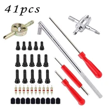 41 PCS Car Tire Valve Core Tool Kit with Nozzle Sleeve for Secure Operations