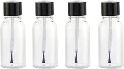 4 transparente 20 ml leere nachfüllbare Nagellackflaschen aus transparentem G...