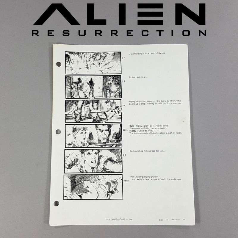 Image 11 of Alien: Resurrection - Production Used Storyboard, Ripley Cloning Area Movie Prop