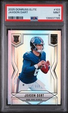 2025 PANINI DONRUSS ELITE #103 JAXSON DART ROOKIE RC 177/999 PSA 9