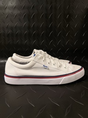 Keds Kickstart Canvas Sneakers Women's Size 8.5 White Lace Up Casual Shoes