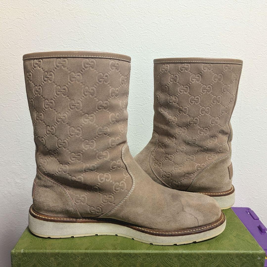 GUCCI Boots Heel GG Suede Beige EU39.5/US9.5 116485c thumbnail 24