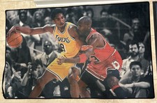 Kobe Bryant Va Michael Jordan NBA Rug 63 3/4 x 39 1/2 Lakers Bulls  ￼