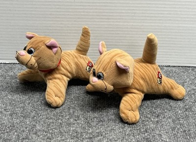 Tonka Pound Purries Kitten Cat 7'' Plush Lot Orange Tabby Stuffed Newborn Vintage