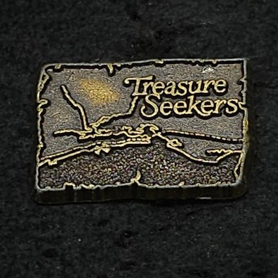 Treasure Seekers Tie Tack Hat Coat Lapel Pin Back Brooch Map Design Push Pin
