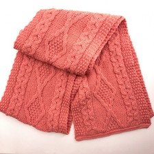 Aran Crafts Merino Wool Pink Scarf Made in Ireland