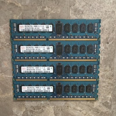 Hynix 16GB (4GB x 4) DDR3L PC3L-10600R DIMM ECC Registered RAM HMT351R7CFR8A