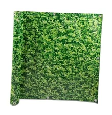 Naturae Decor Balcony Screen 34 in x 180 in - Green Foliage Design - Privacy 