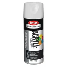 Krylon Industrial K01508a07 Spray Paint, White, Semi-Gloss, Solvent, 12 Oz