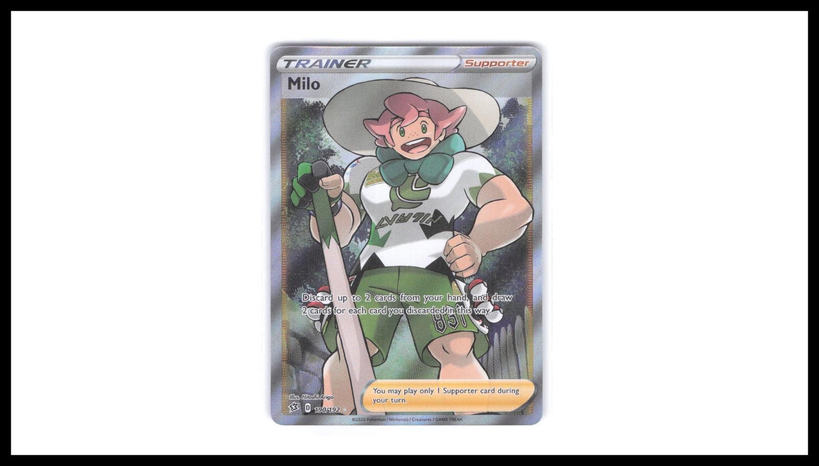 Milo 190/192 Ultra Rare Rebel Clash Pokemon Holo Near Mint