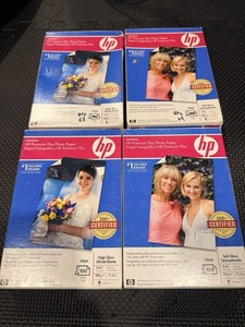 LOT HP Premium Plus Inkjet 4" x 6" Soft & High Gloss 11.5ml Photo Paper