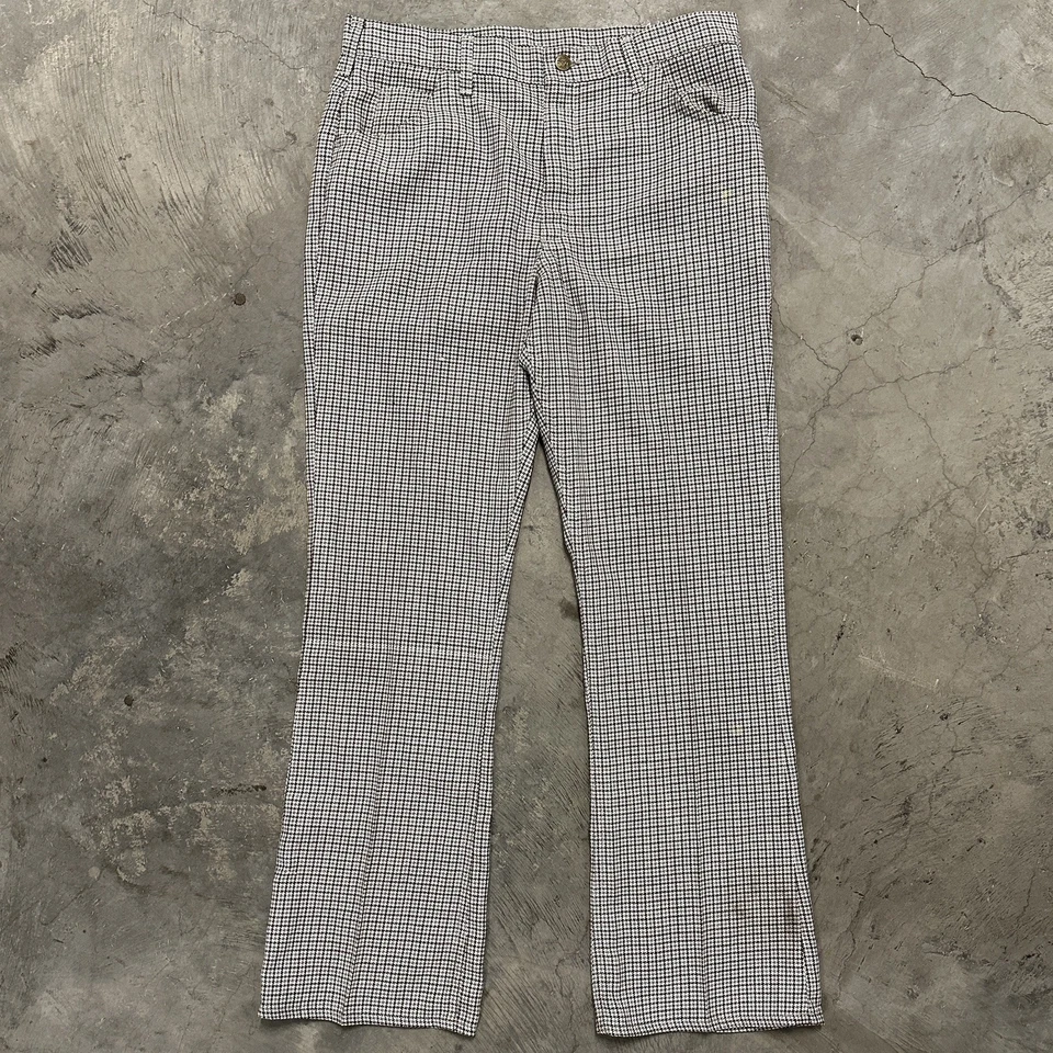 Calça xadrez vintage anos 70 Lee Riders perna alargada - Imagem 4 de 4