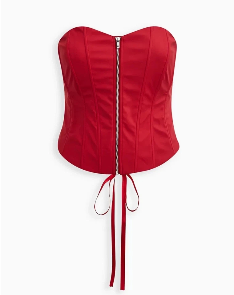 Corsé Torrid Cremallera Frontal Top Lencería Roja Ver Todas las Fotos Talla 5 (28) Foto 2 de 4
