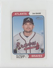 2023 Heritage High Number 1974 Topps Oversized Boxloader Austin Riley #OB-AR 0c2
