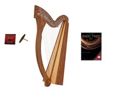 Roosebeck 29-String Minstrel Harp w/ Chelby Levers Learn to Play Book