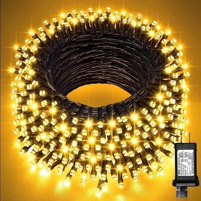 66ft 200 lumières de Noël à LED pour l'intérieur et l'extérieur, lumières bla... - Photo 1/4
